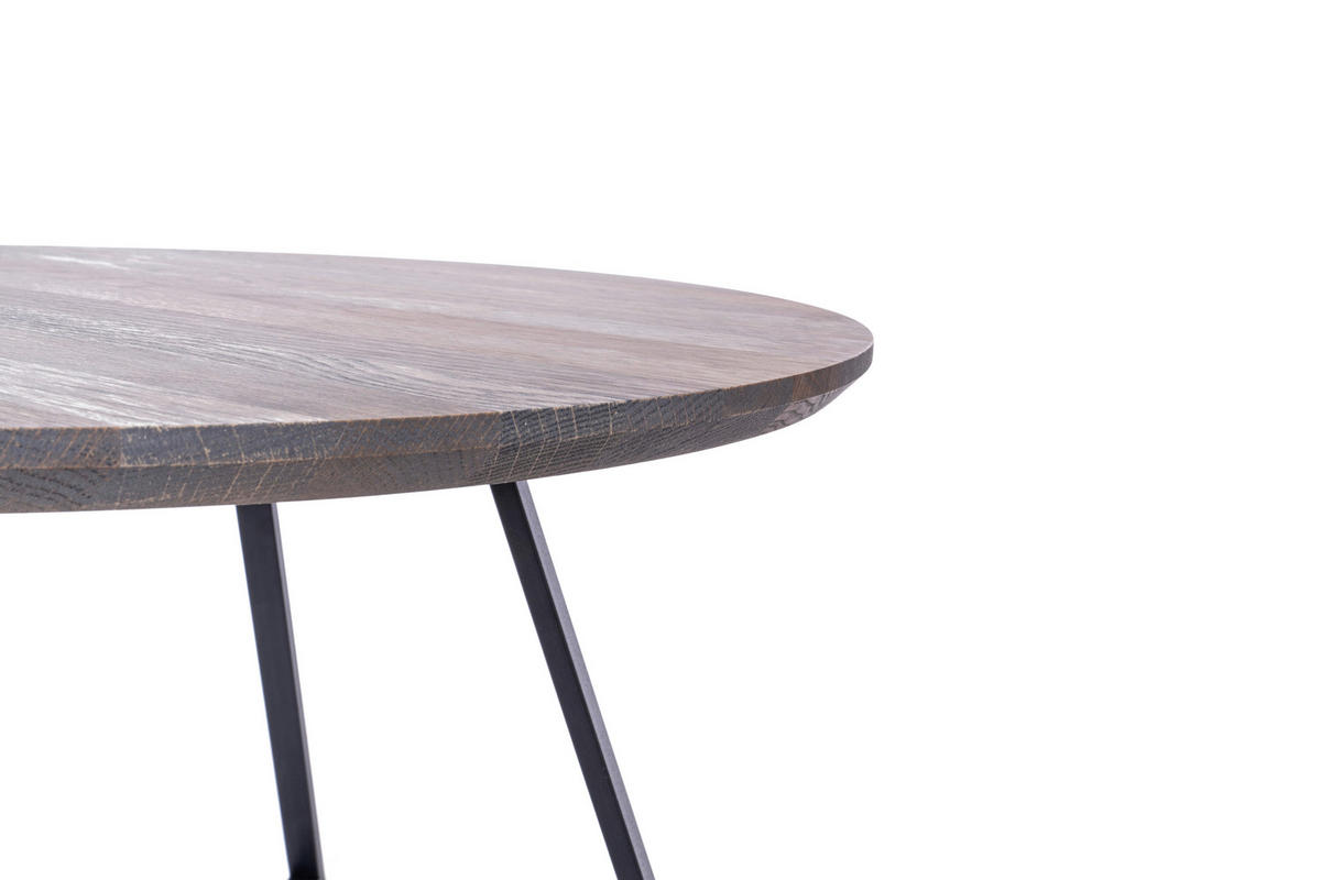 COUCHTISCH in Holz, Metall 60/60/40 cm  - Eichefarben/Schwarz, Natur, Holz/Metall (60/60/40cm) - Novel