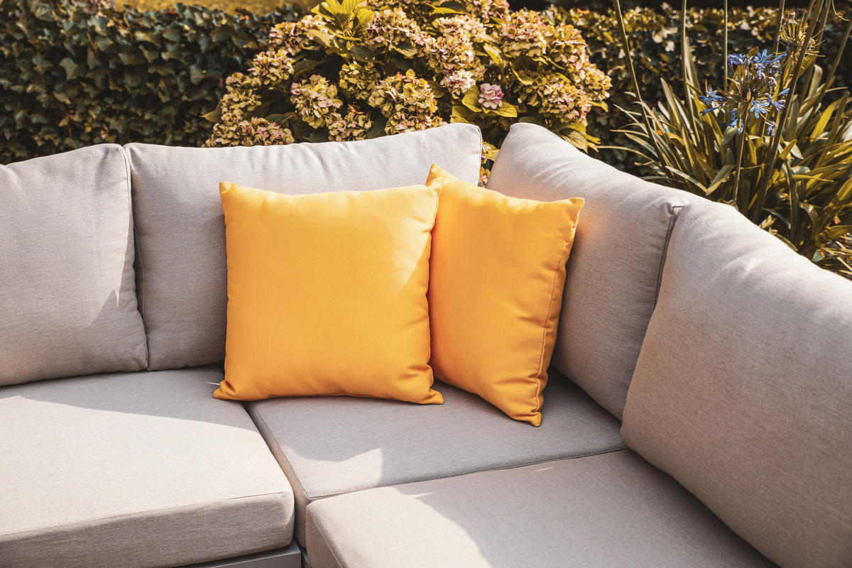 LOUNGEGARNITUR Akazie Aluminium  - Grau, Basics, Holz/Textil (175/70/175cm) - Gardenson