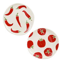 REGGELIZŐ TÁNYÉR  - piros, Basics, kerámia (20.5/20.5/2.5cm)