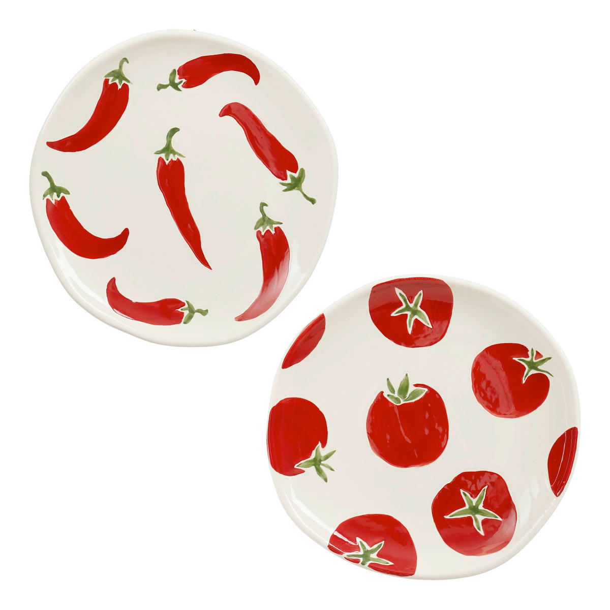 REGGELIZŐ TÁNYÉR  - piros, Basics, kerámia (20.5/20.5/2.5cm)