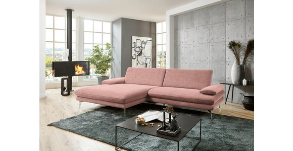 ECKSOFA in Velours Flieder 184/284 cm - Flieder/Schwarz, Design, Textil/Metall (184/284cm) - Dieter Knoll