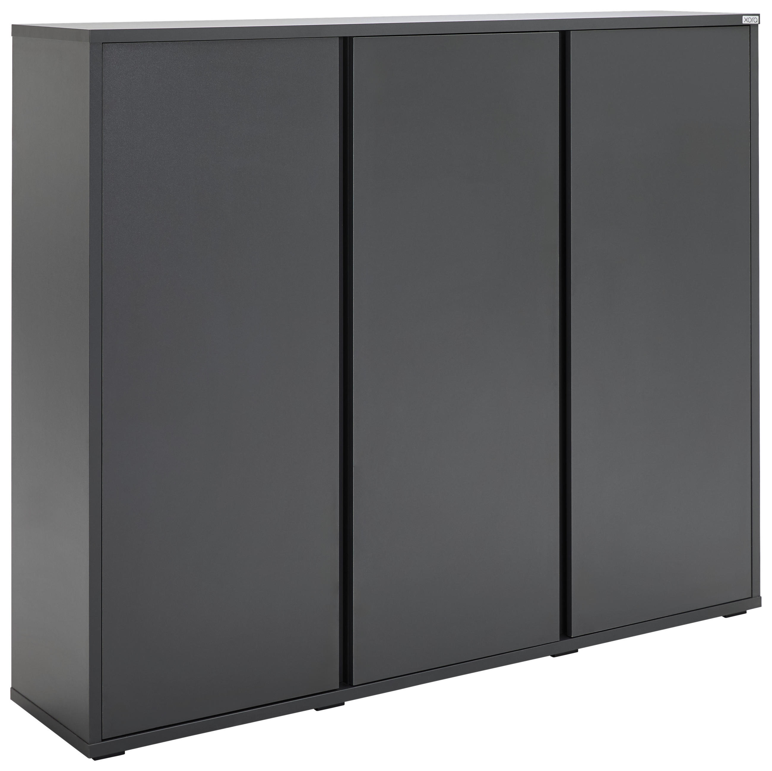 SCHUHSCHRANK Anthrazit  - Anthrazit, KONVENTIONELL, Holzwerkstoff/Kunststoff (145/120/34cm) - Xora