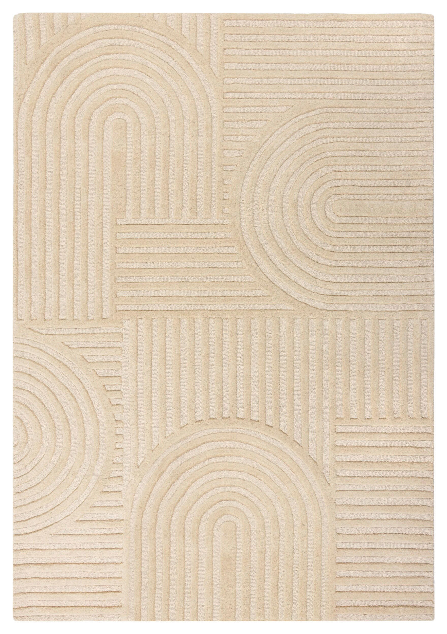Flair Rugs Wollteppich Solace Beige 200x290 cm