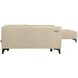 ECKSOFA  in Chenille Beige  279/222 cm  - Beige/Schwarz, KONVENTIONELL, Kunststoff/Textil (279/222cm) - Hom`in