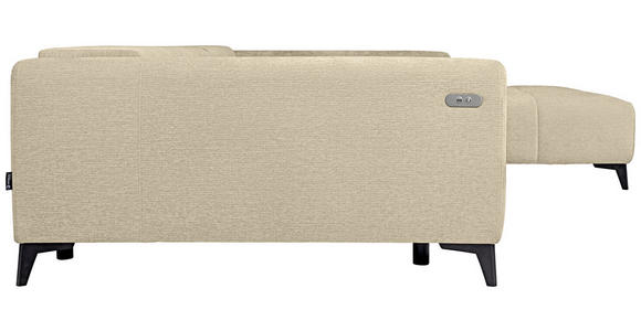 ECKSOFA  in Chenille Beige  279/222 cm  - Beige/Schwarz, KONVENTIONELL, Kunststoff/Textil (279/222cm) - Hom`in