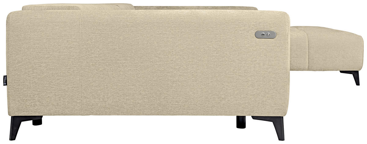 HÖRNSOFFA i chenille beige  - beige/svart, Klassisk, textil/plast (279/222cm) - MID.YOU