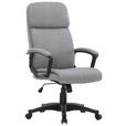 CHEFSESSEL Webstoff Grau, Schwarz  - Schwarz/Grau, Basics, Kunststoff/Textil (68/112-122/57cm) - Carryhome