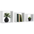 WANDREGALSET 20-28/20-28/12 cm  - Weiß, Basics, Holzwerkstoff (20-28/20-28/12cm) - Xora