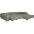 ECKSOFA  in Chenille Mintgrün  279/222 cm  - Schwarz/Mintgrün, KONVENTIONELL, Kunststoff/Textil (279/222cm) - Hom`in