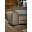 3-SITZER-SOFA  in Echtleder Hellbraun   - Hellbraun/Anthrazit, Design, Leder/Metall (230/70/109cm) - Johann Jakob