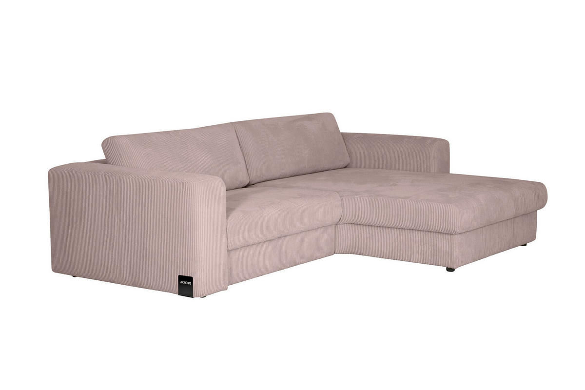 ECKSOFA JOOP Rosa Cord  - Schwarz/Rosa, KONVENTIONELL, Kunststoff/Textil (269/192cm) - Joop!