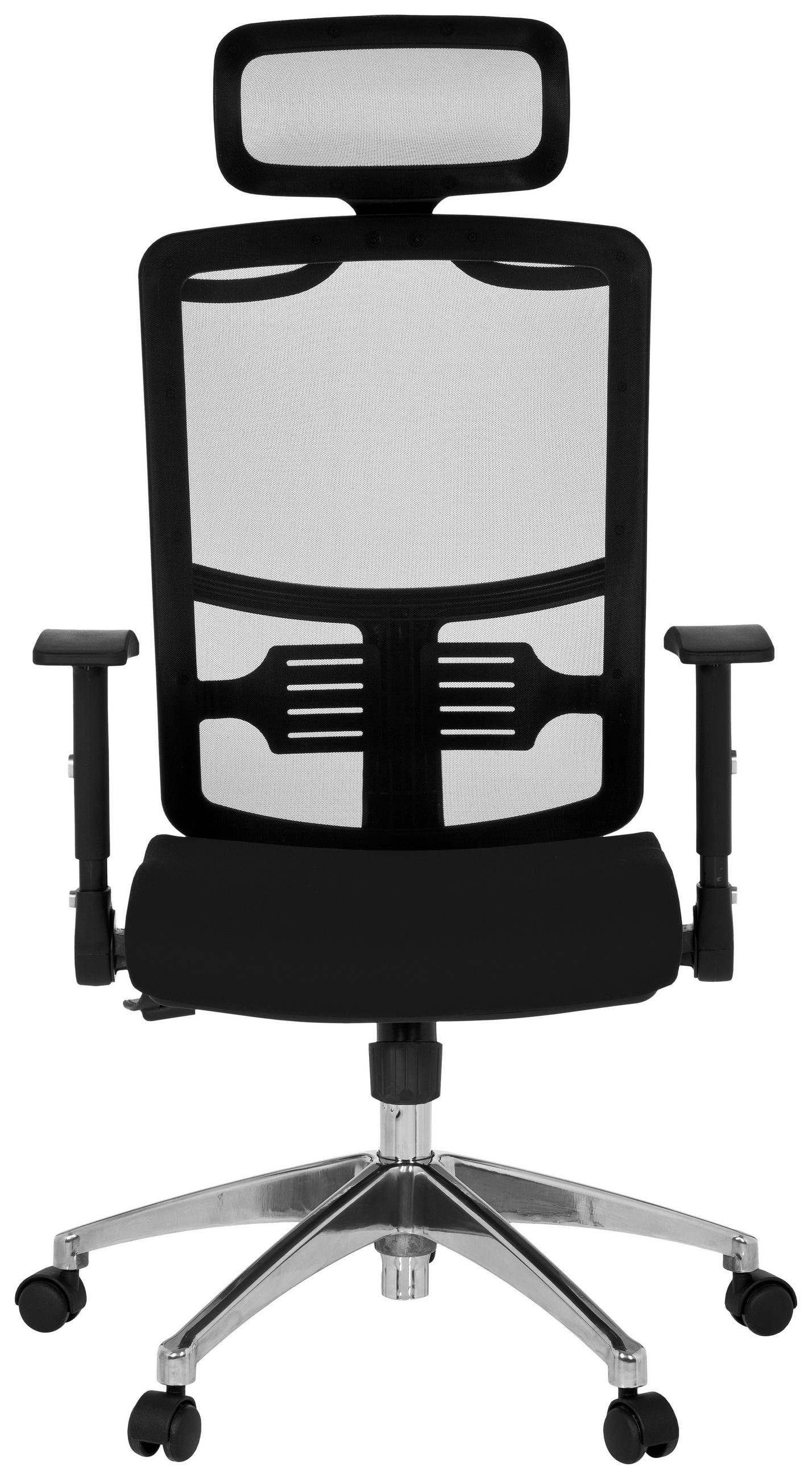 VRTLJIVI STOL umetna masa, tekstil črna - črna/barve aluminija, Moderno, kovina/umetna masa (56/112/46cm) - MID.YOU