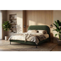POLSTERBETT 180/200 cm  Grün  - Schwarz/Grün, Modern, Holz/Holzwerkstoff (180/200cm) - MID.YOU