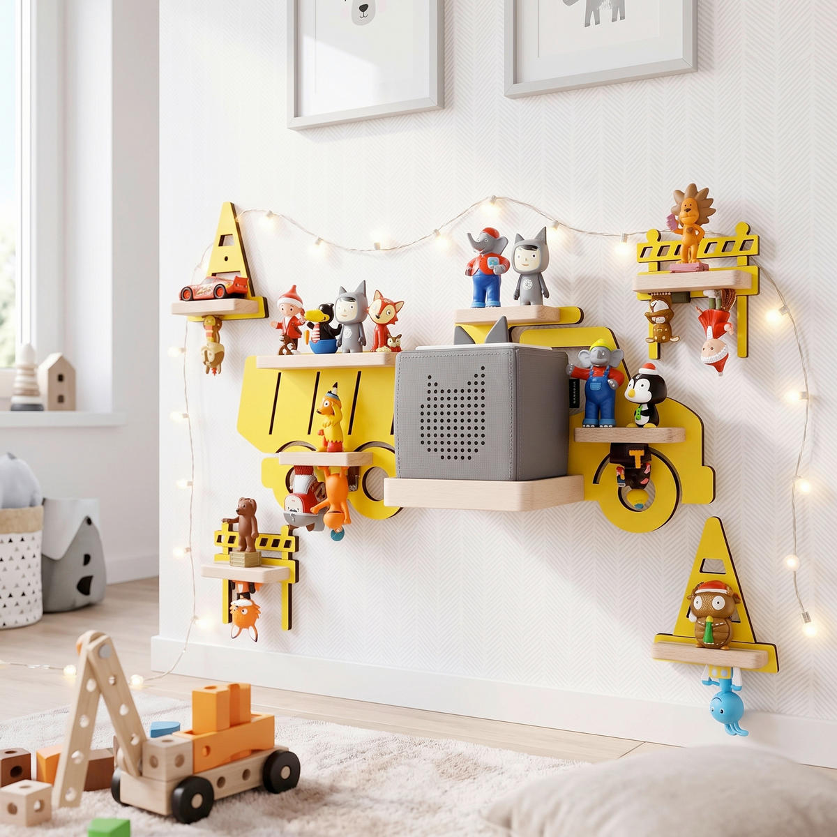 KINDERREGAL  - Gelb, Modern, Holzwerkstoff (44/40/19cm) - Livetastic