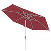 SONNENSCHIRM 305 cm Rot  - Silberfarben/Rot, KONVENTIONELL, Textil/Metall (305/305cm) - Doppler