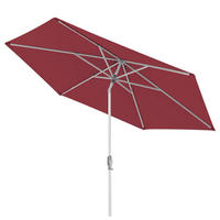 SONNENSCHIRM 305 cm Rot  - Silberfarben/Rot, KONVENTIONELL, Textil/Metall (305/305cm) - Doppler