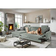 ECKSOFA  in Chenille, Flachgewebe Hellgrau Rücken echt  175/316 cm  - Hellgrau/Schwarz, Design, Textil/Metall (175/316cm) - Dieter Knoll