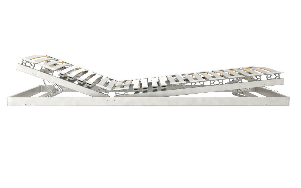 LATTENROST 90/200 cm Kopfteil, Fußteil verstellbar, Buche  - Birkefarben/Grauweiß, Basics, Holz (90/200cm) - Schlaraffia