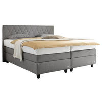 BOXSPRINGBETT 200/200 cm  in Grau  - Schwarz/Grau, Design, Kunststoff/Textil (200/200cm) - RUF Betten