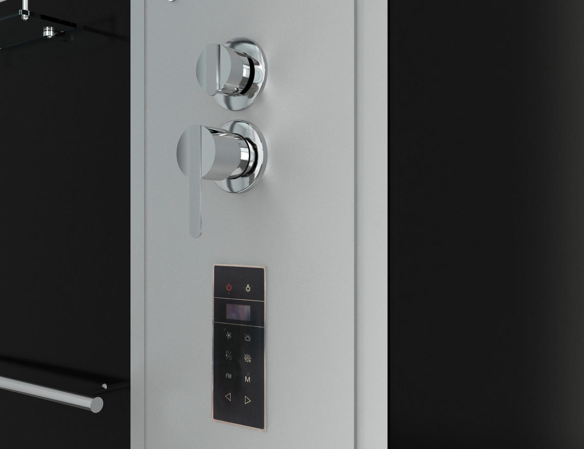 DAMPFDUSCHE 154/225/87 cm  in  - Basics, Glas (154/225/87cm) - Sanotechnik