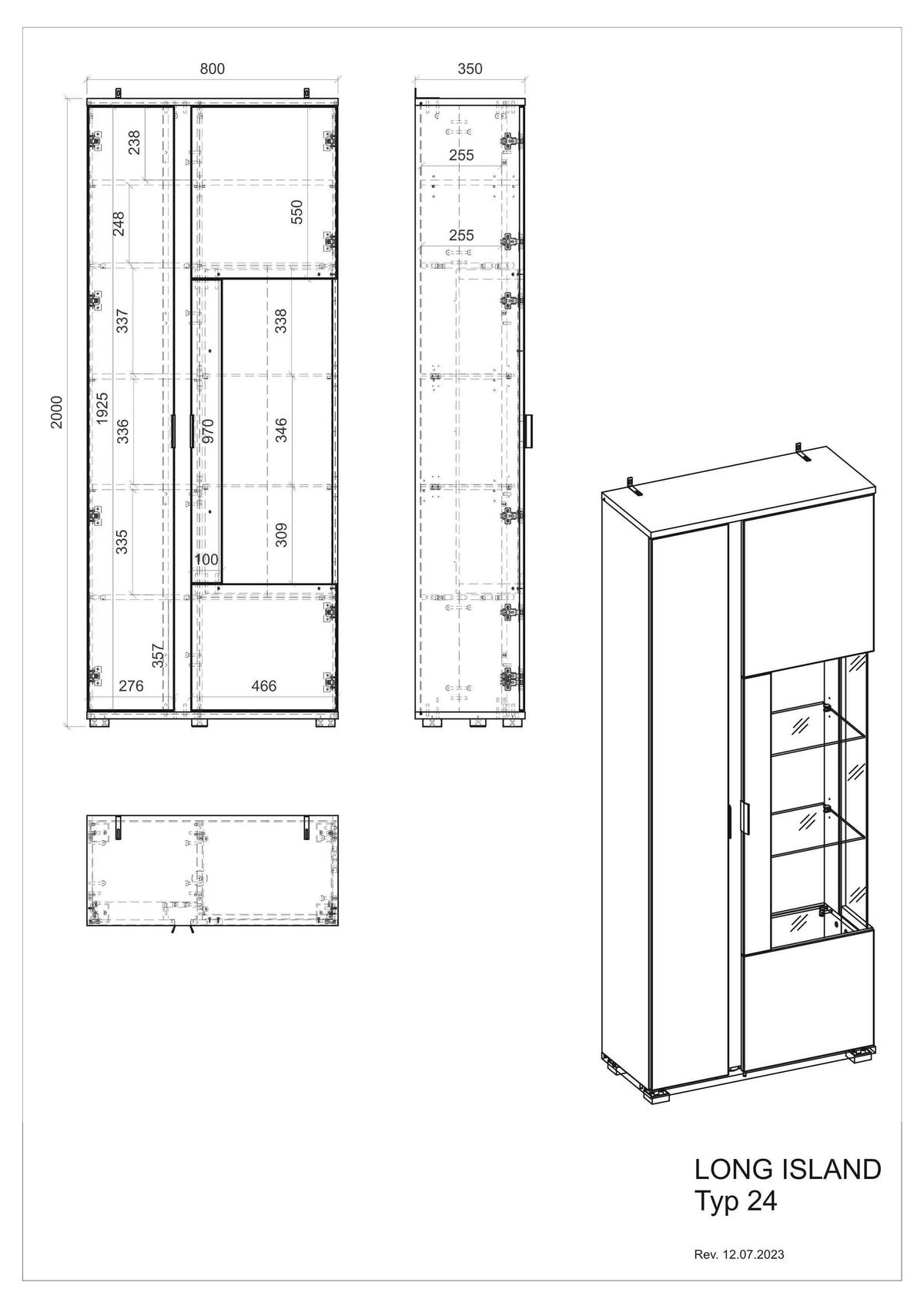VITRINE in Eiche Wotan, Weiß  - Silberfarben/Eiche Wotan, Design, Glas/Holzwerkstoff (80/200/35cm) - MID.YOU