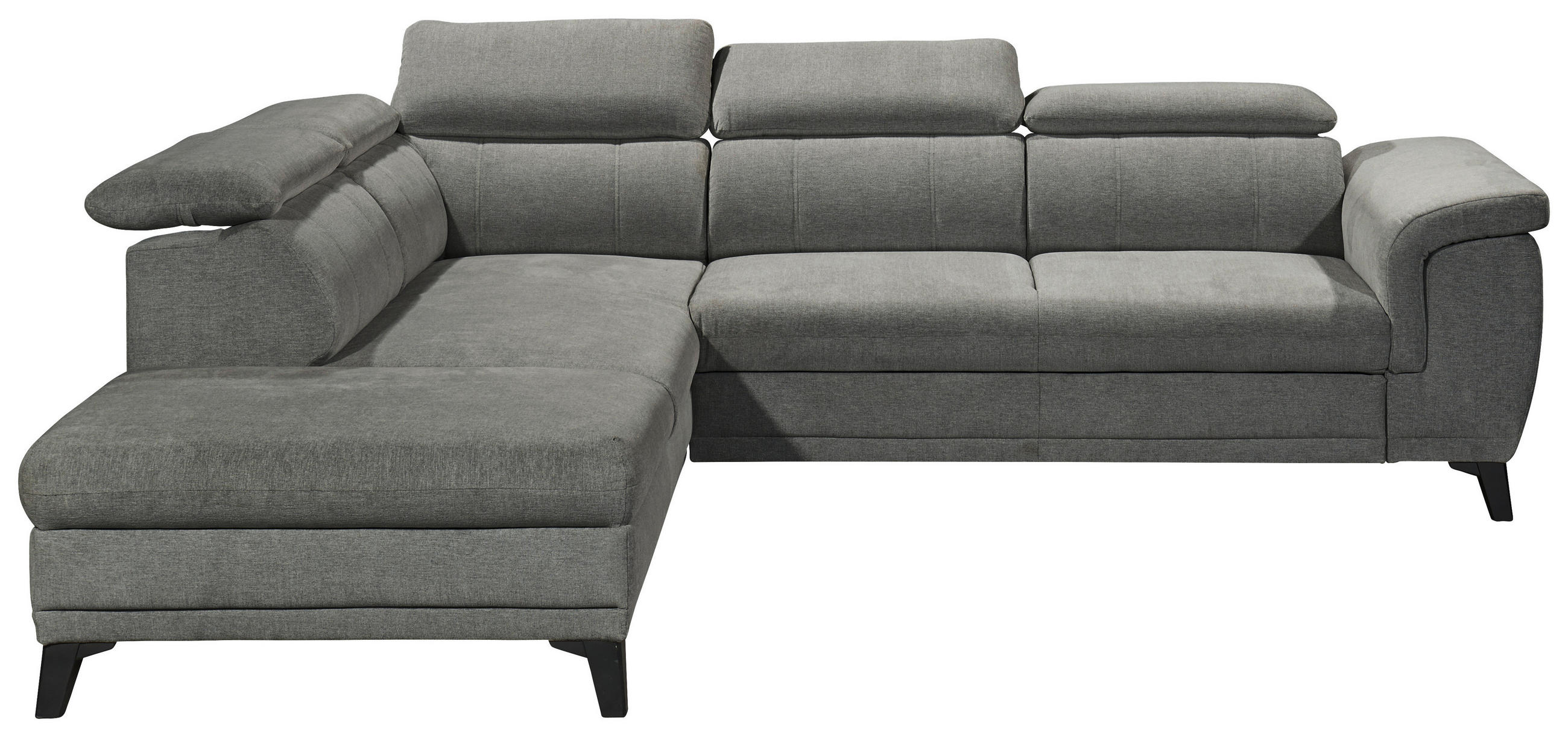KUTNA GARNITURA tekstil  siva   - siva/crna, Konvencionalno, tekstil/plastika (231/274cm) - MID.YOU