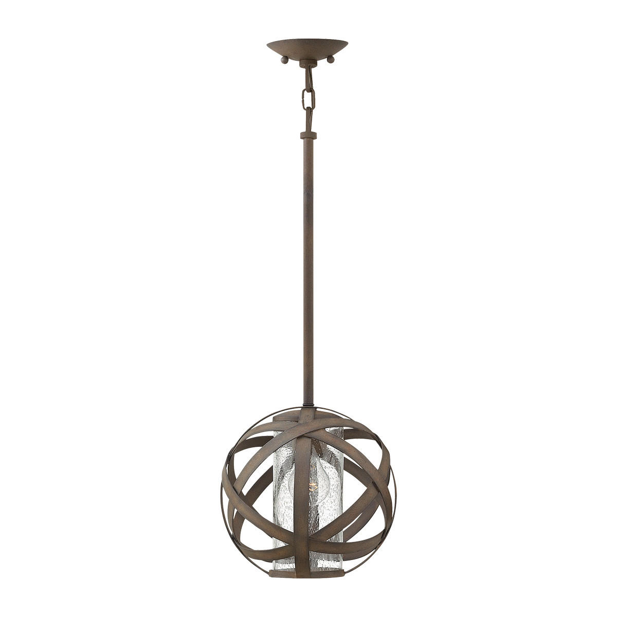 VENKOVNÍ ZÁVĚSNÉ SVÍTIDLO, 25.4/43.3 cm  - tmavě šedá, Basics, kov/sklo (25.4/43.3cm) - Elstead Lighting