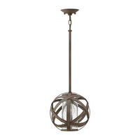 VONKAJŠIE ZÁVESNÉ SVIETIDLO, 25.4/43.3 cm  - tmavosivá, Basics, kov/sklo (25.4/43.3cm) - Elstead Lighting