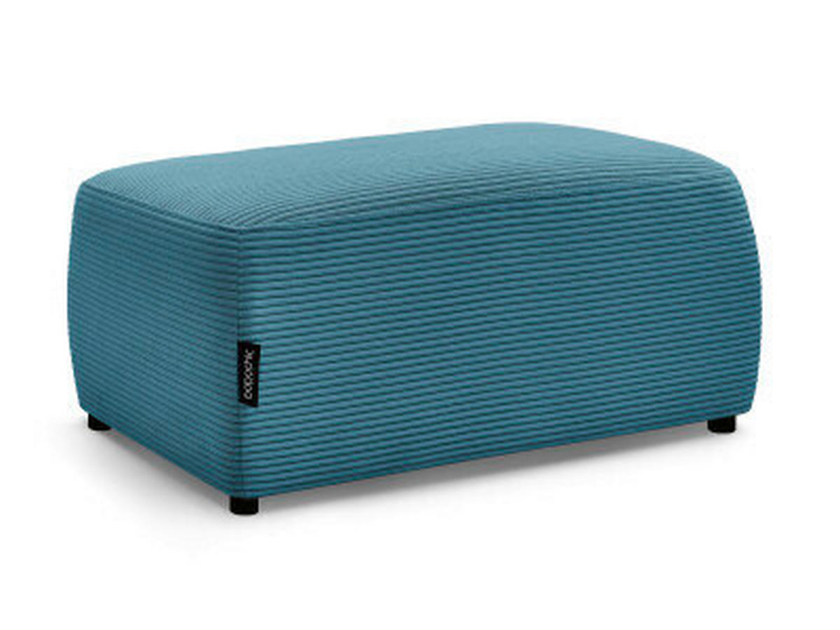 HOCKER ATILLA Cord Hellblau  - Schwarz/Hellblau, MODERN, Kunststoff/Textil (92/44/48cm)