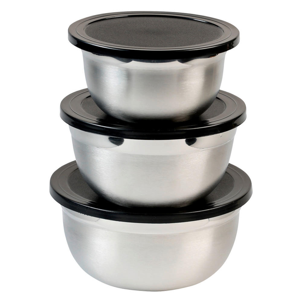 RÜHRSCHÜSSELSET - Silberfarben/Schwarz, Basics, Metall (18cm) - Kesper