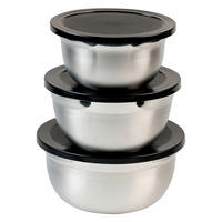 RÜHRSCHÜSSELSET - Silberfarben/Schwarz, Basics, Metall (18cm) - Kesper