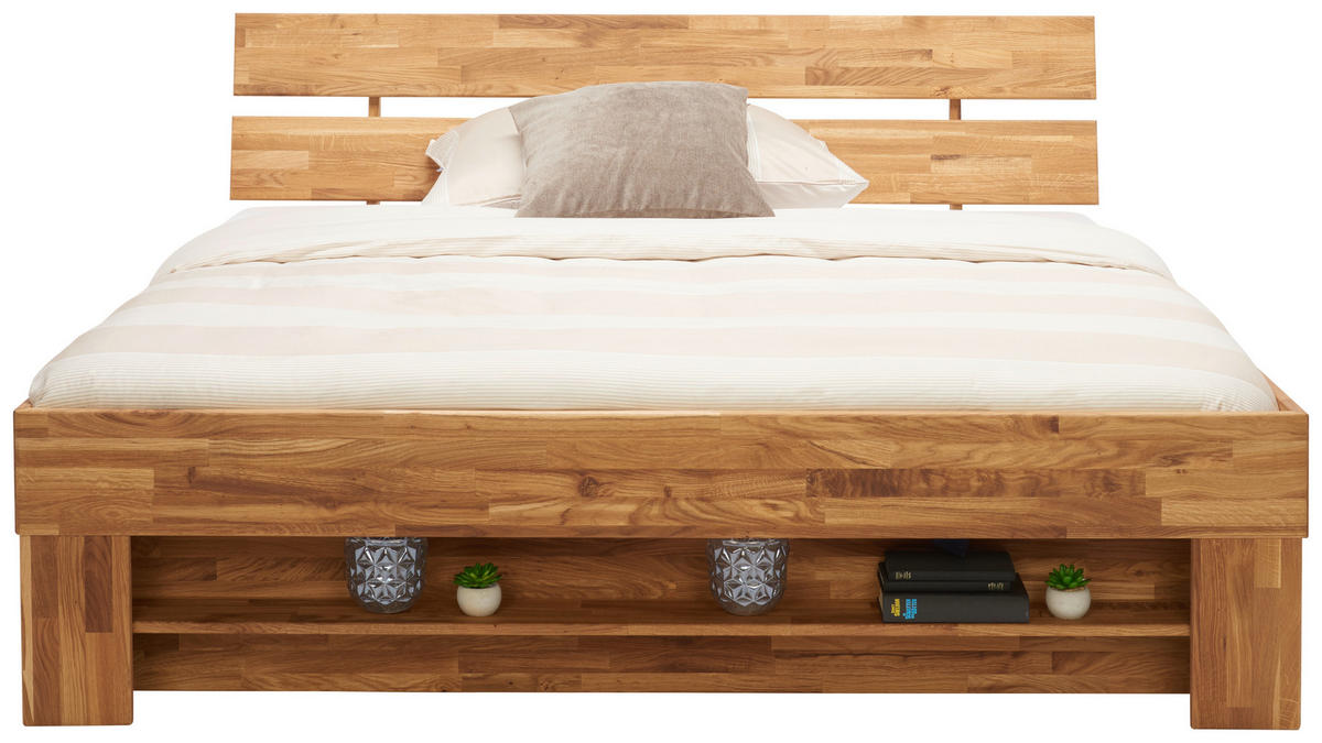 BETT 180/200 cm  in Wildeiche   - Wildeiche, Natur, Holz (180/200cm) - Carryhome