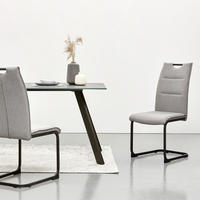 SCHWINGSTUHL  in Eisen Webstoff  - Schwarz/Grau, Design, Textil/Metall (44/98/60,5cm) - P & B