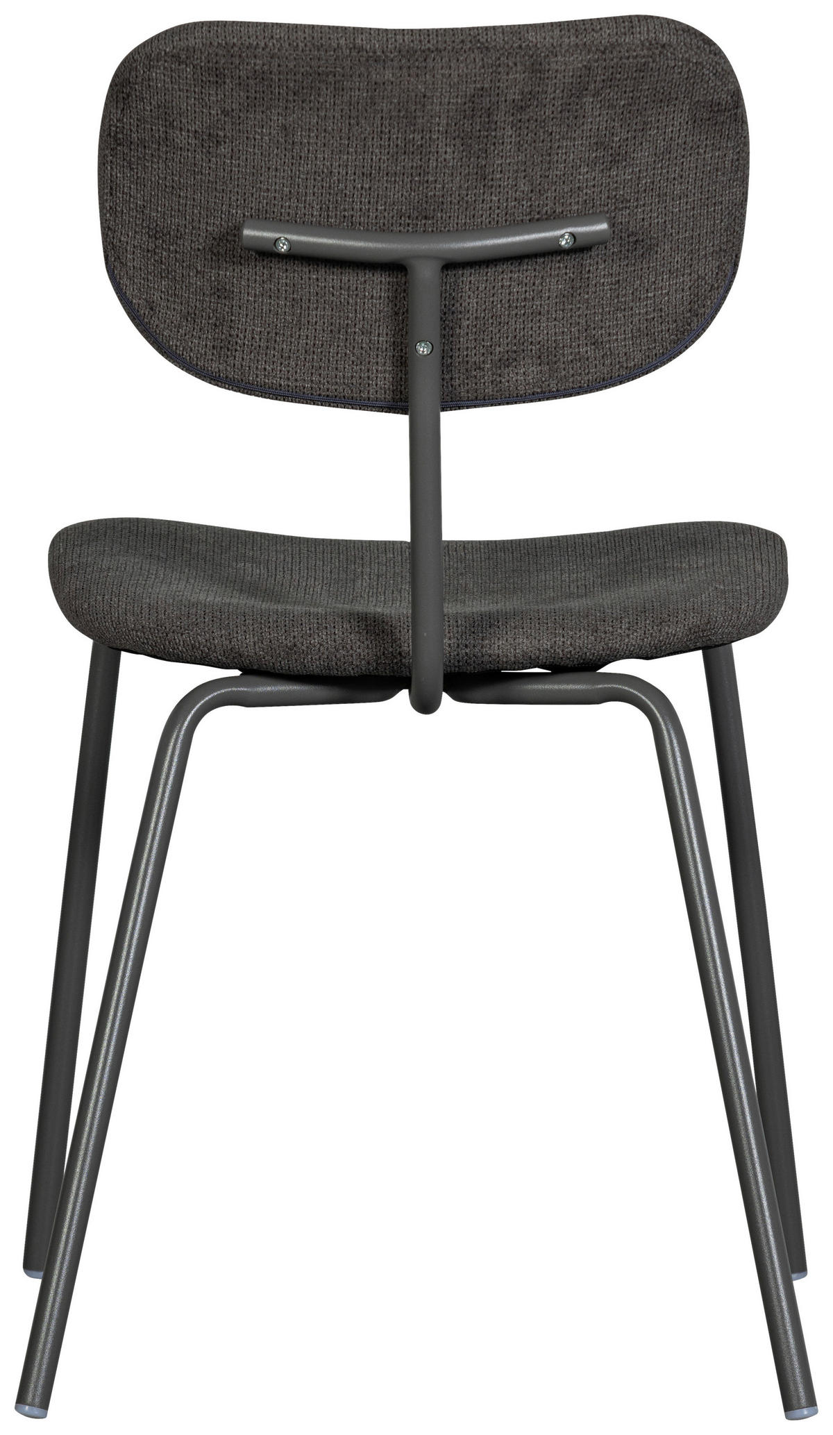 STUHL-SET 2 Stück  in Eisen gerippt  - Schwarz/Braun, MODERN, Textil/Metall (54/78/45cm) - Livetastic