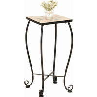 ODKLÁDACÍ STOLEK, zelená, černá, terracotta - černá/terracotta, Lifestyle, kov/keramika (25/25/52cm) - Boxxx