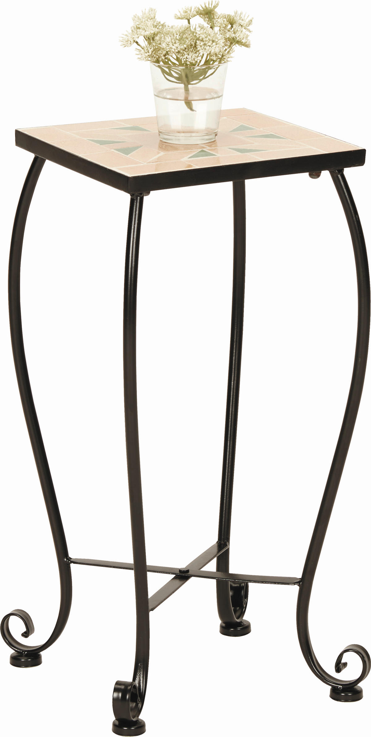 ODKLÁDACÍ STOLEK, zelená, černá, terracotta - černá/terracotta, Lifestyle, kov/keramika (25/25/52cm) - Boxxx