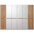 DREHTÜRENSCHRANK 6-türig Buche massiv Buchefarben - Chromfarben/Buchefarben, KONVENTIONELL, Glas/Holz (299/223/57cm) - Valnatura