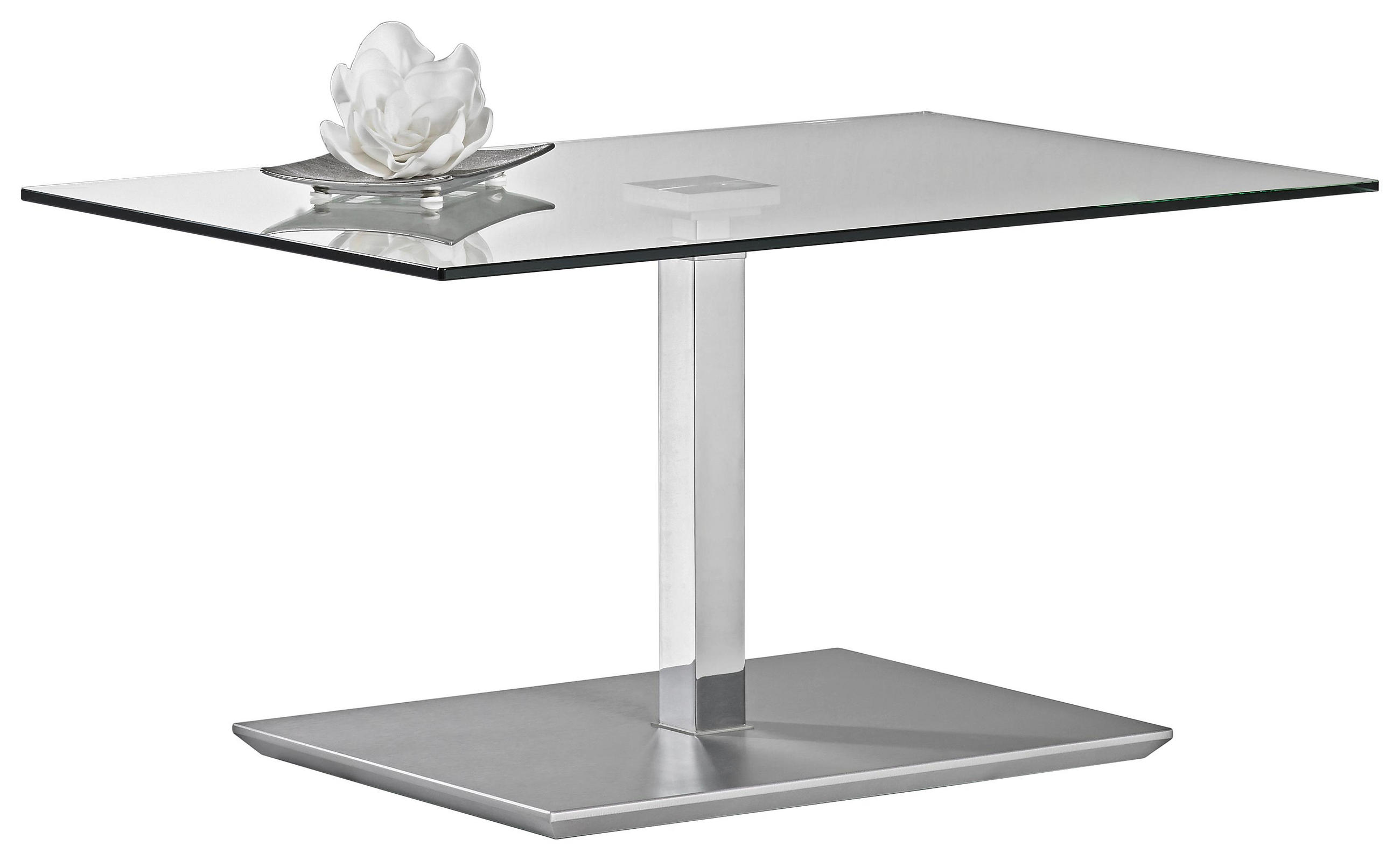 Couchtisch in Metall, Glas 90/60/44-60 cm