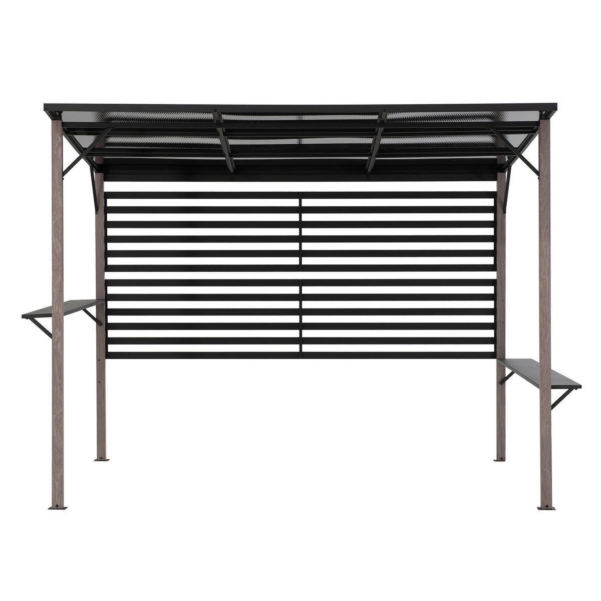 PERGOLA 282/227/252 cm Aluminium, Stahl  - Anthrazit/Grau, Basics, Metall (282/227/252cm) - Modante