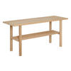 HALLBÄNK 100/45/35 cm  - vit/ekfärgad, trä (100/45/35cm) - Best Price