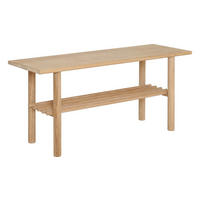HALLBÄNK 100/45/35 cm  - vit/ekfärgad, trä (100/45/35cm) - Best Price