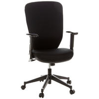 VRTLJIVI STOL kovina, umetna masa, tekstil črna  - črna, Moderno, kovina/umetna masa (58/117/48cm) - MID.YOU