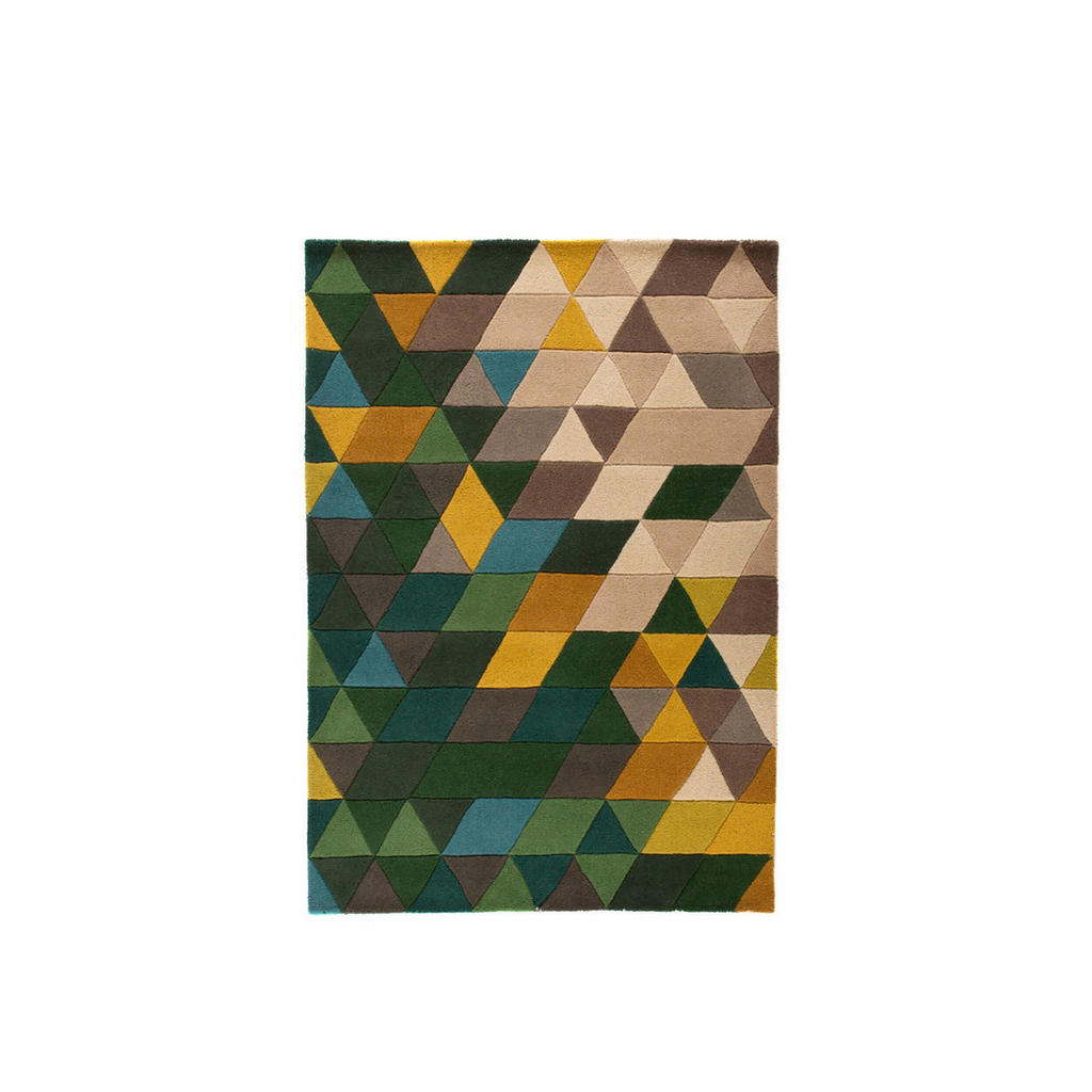 VLNĚNÝ KOBEREC, 170/120 cm, zelená, vícebarevná - zelená,vícebarevná - textil