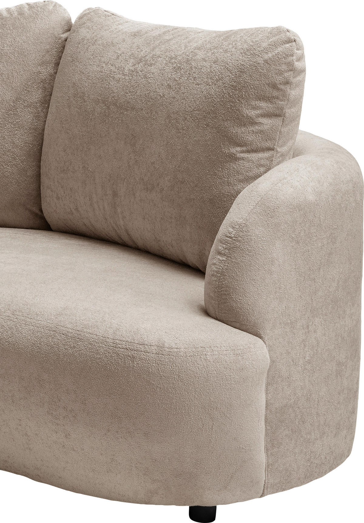 ECKSOFA Taupe Mikrofaser  - Taupe/Schwarz, MODERN, Kunststoff/Textil (250/139cm) - Livetastic