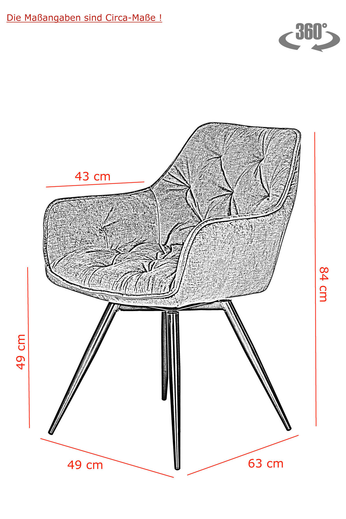 ARMLEHNSTUHL-SET 2 Stück  in Stahl Samt  - Anthrazit/Schwarz, MODERN, Textil/Metall (56/82/63cm) - MID.YOU