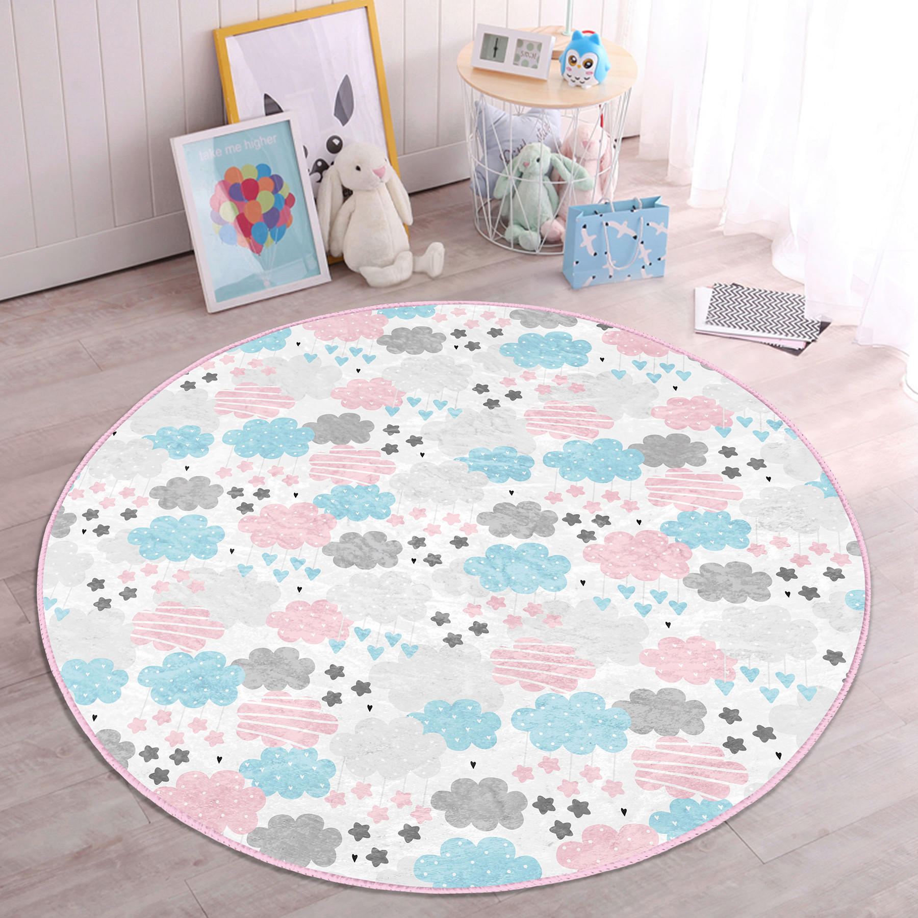 XXXLutz Kinderteppich Mehrfarbig 120x120 cm