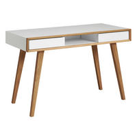 PISALNA MIZA les, leseni material bela, barve hrasta  - barve hrasta/bela, Moderno, leseni material/les (120/78/58cm) - MID.YOU