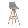 BARHOCKER Webstoff Grau Eisen Buche massiv  - Buchefarben/Grau, MODERN, Holz/Textil (42/100/42cm) - Bessagi Home