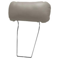 KOPFSTÜTZE in Lederlook Echtleder  - Platinfarben, Design, Leder/Textil (43/18/15cm) - Livetastic