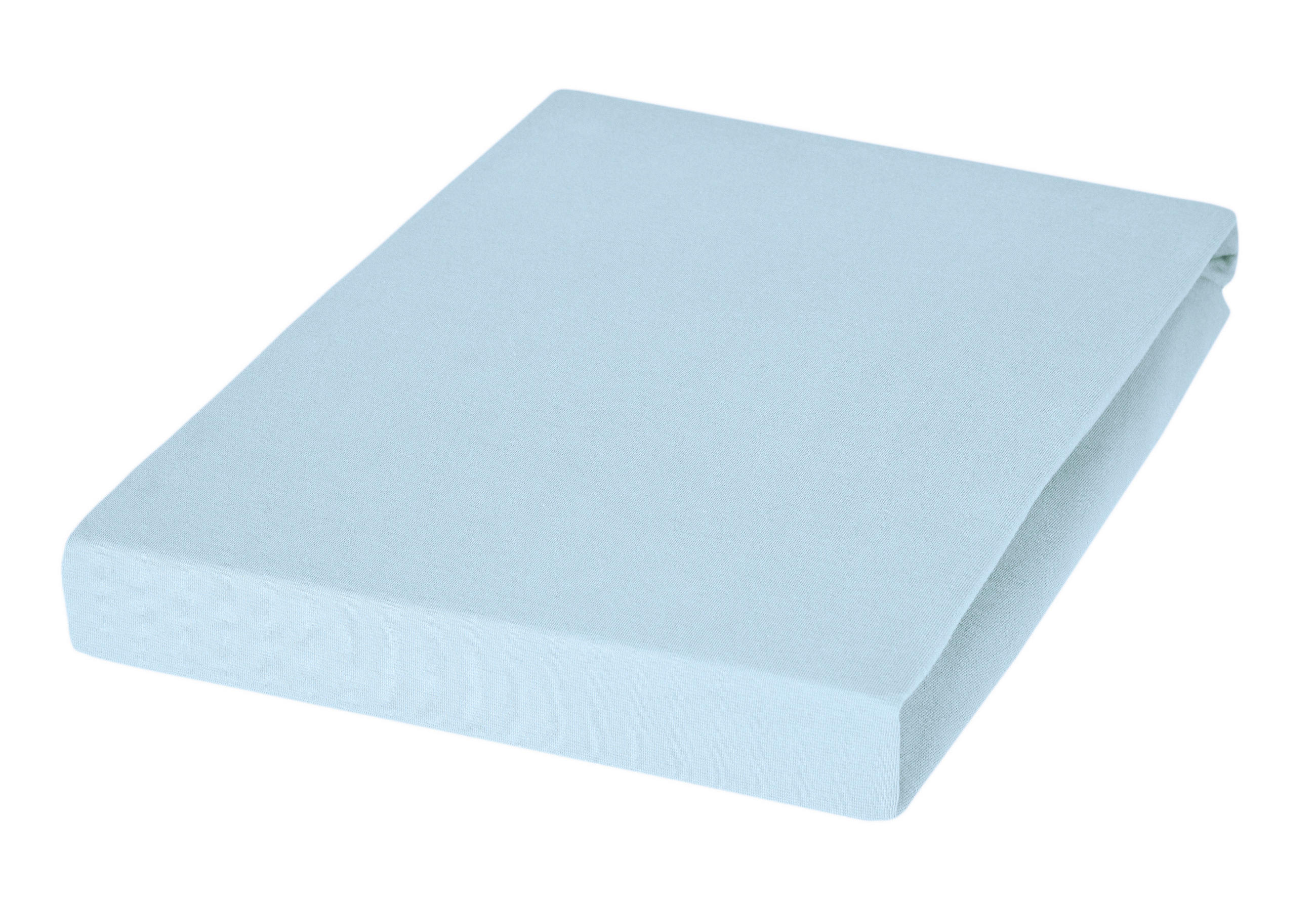 SPANNBETTTUCH Jersey  - Hellblau, Basics, Textil (100/200cm) - Janine